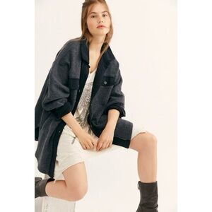 Free People Ruby shirt jacket Shacket Black
